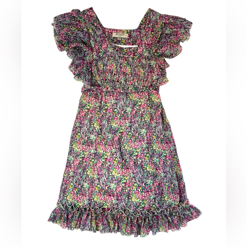 ROMY Floral Ruffle Dress